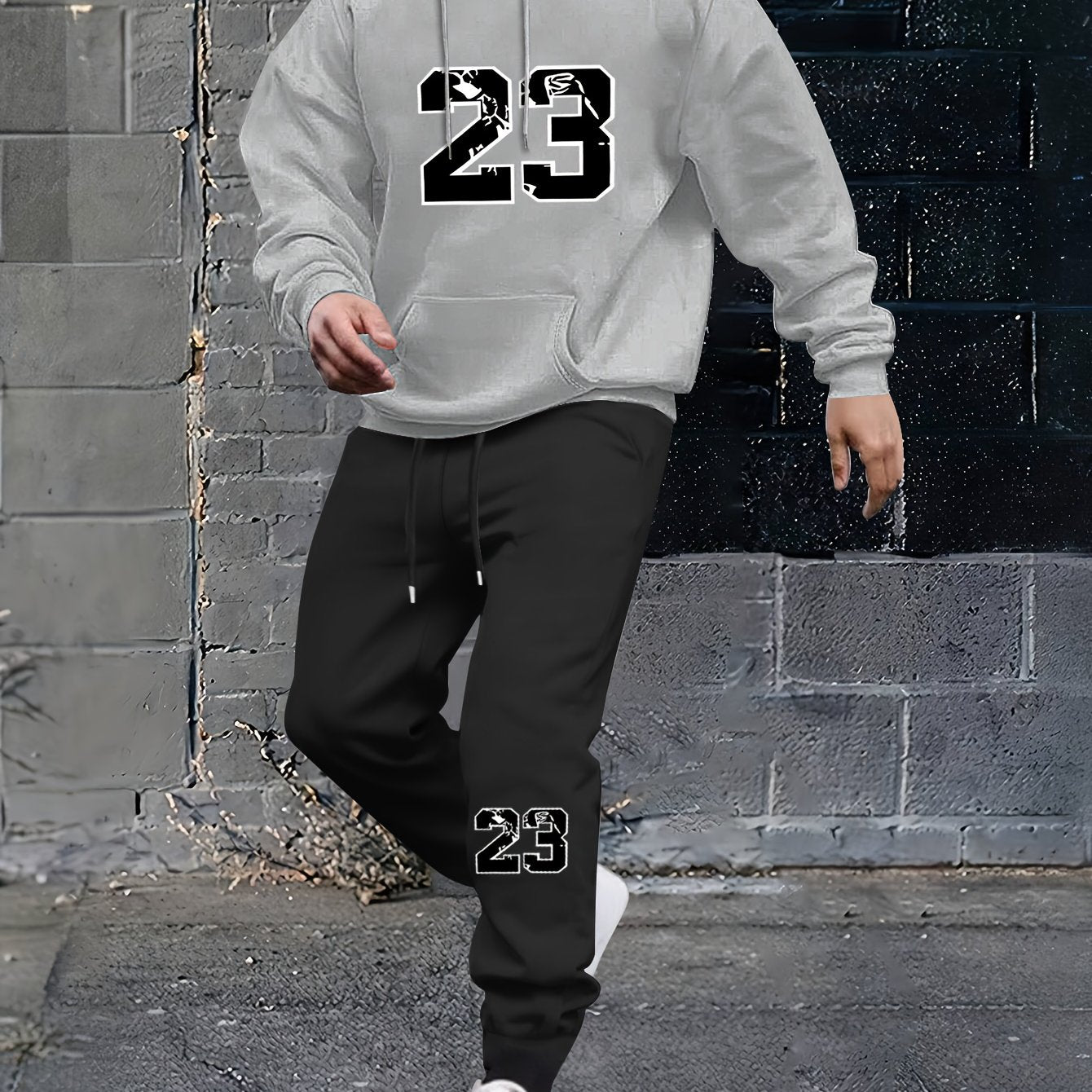 Takis Print Men's Versatile And Trendy Men's Long Sleeve Street Casual Sports And Fashionable Hoodies With Kangaroo Pocket Sweatshirt And Sweatpants Two Piece Set, Suitable For Outdoor Sports, For Autumn And Winter