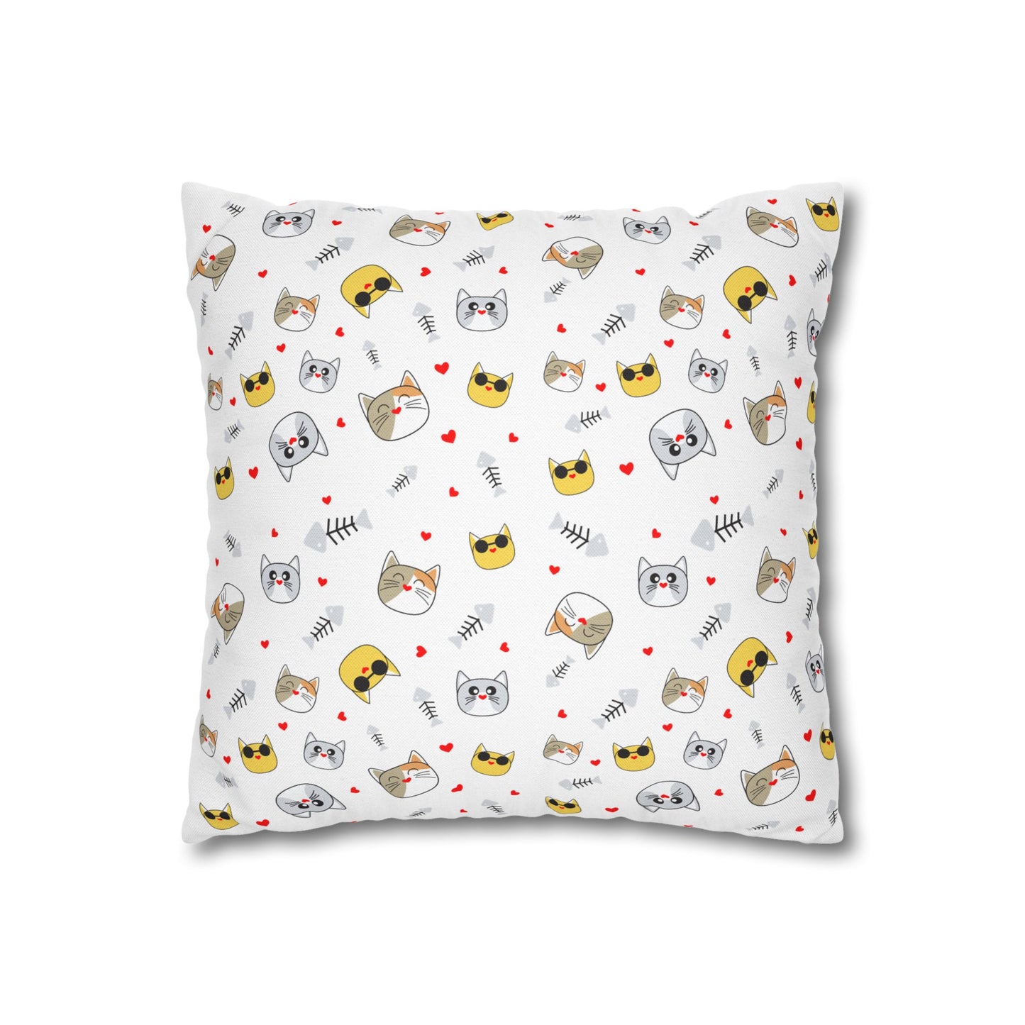 Cozy Cat-Themed Pillowcase, Fun Decorative Pillow Cover, Ideal for Cat Lovers, Home Décor, Perfect Gift for Cat Owners
