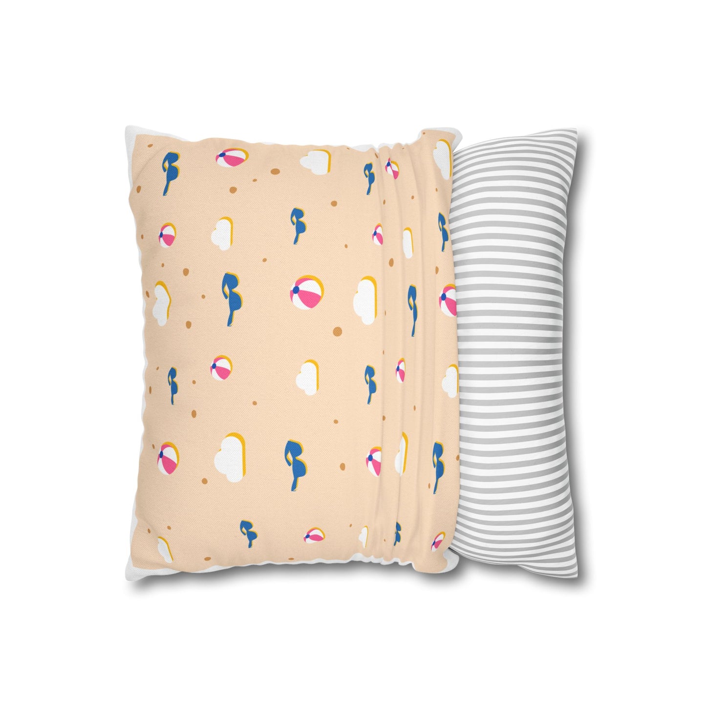 Beach-Themed Throw Pillow, Summer Decor, Nautical Home Accent, Coastal Cushion, Fun Beach Vibe, Tropical Gift