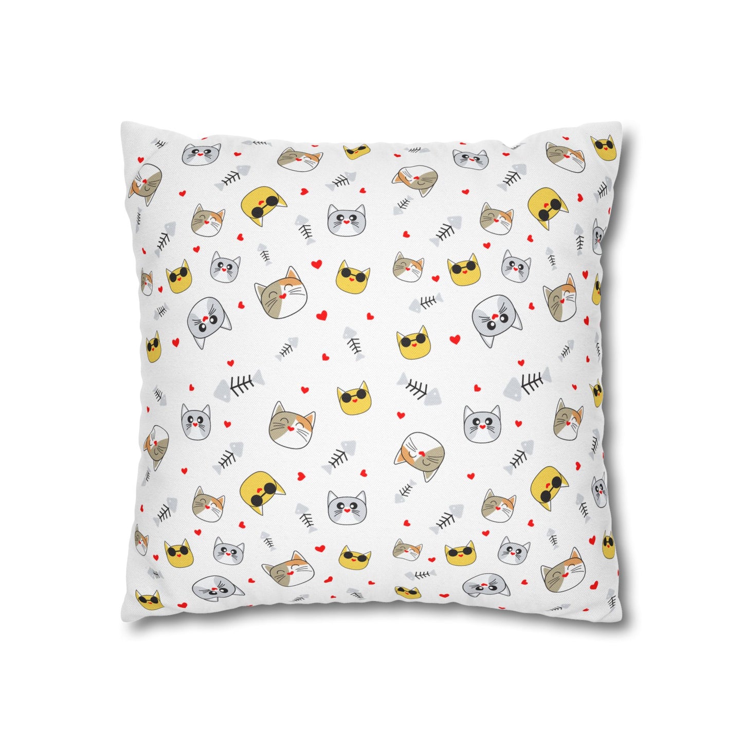 Cozy Cat-Themed Pillowcase, Fun Decorative Pillow Cover, Ideal for Cat Lovers, Home Décor, Perfect Gift for Cat Owners