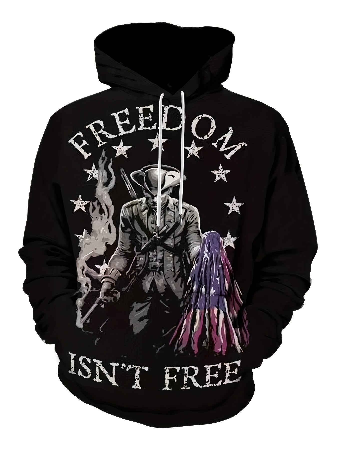 Lion Print Hoodie, Cool Hoodies For Men, Men's Casual Graphic Design Long Sleeve Pullover Hooded Sweatshirt With Kangaroo Pocket Streetwear For Winter Fall, As Gifts