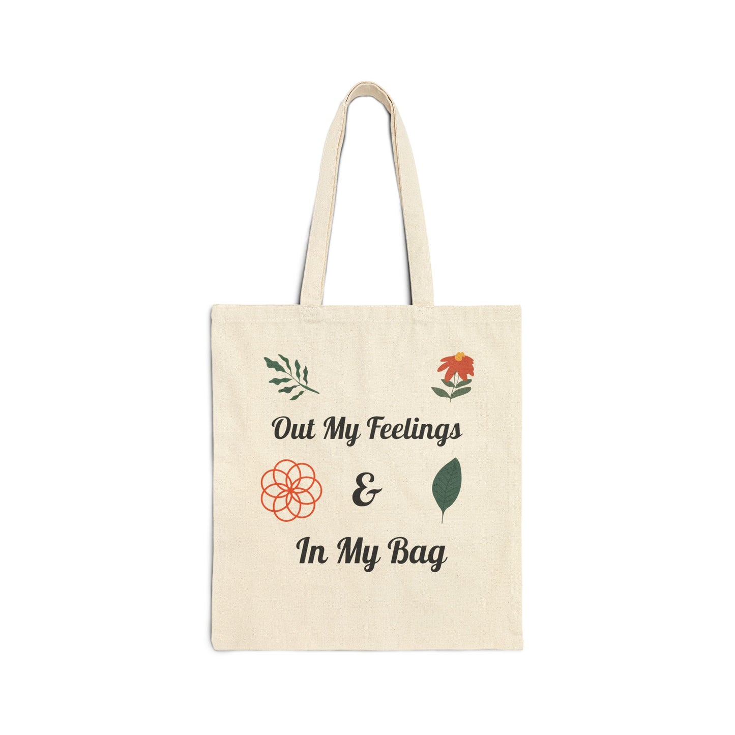 Out My Feelings & In My Bag Canvas Tote Bag - Charming Eco-Friendly Shopper for Self-Care Enthusiasts