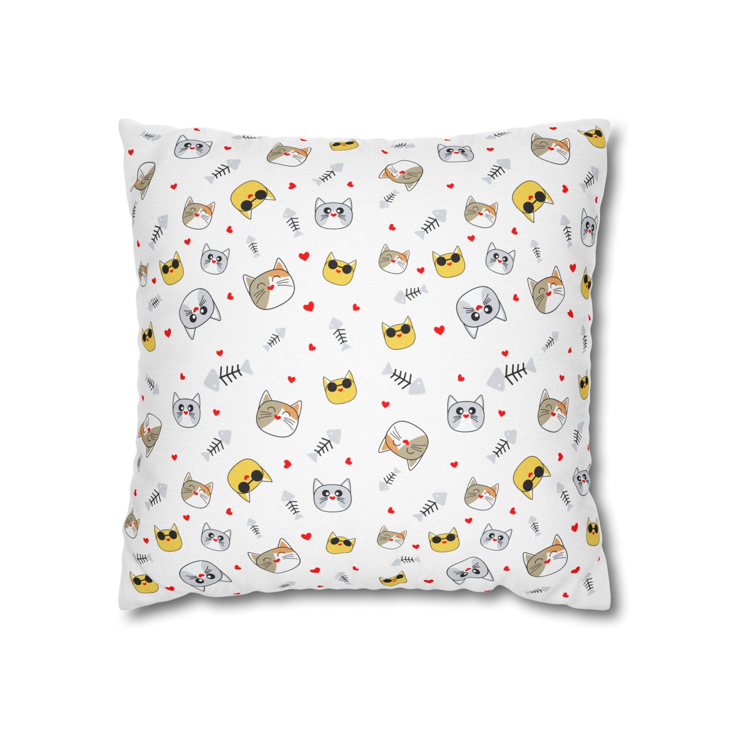 Cozy Cat-Themed Pillowcase, Fun Decorative Pillow Cover, Ideal for Cat Lovers, Home Décor, Perfect Gift for Cat Owners