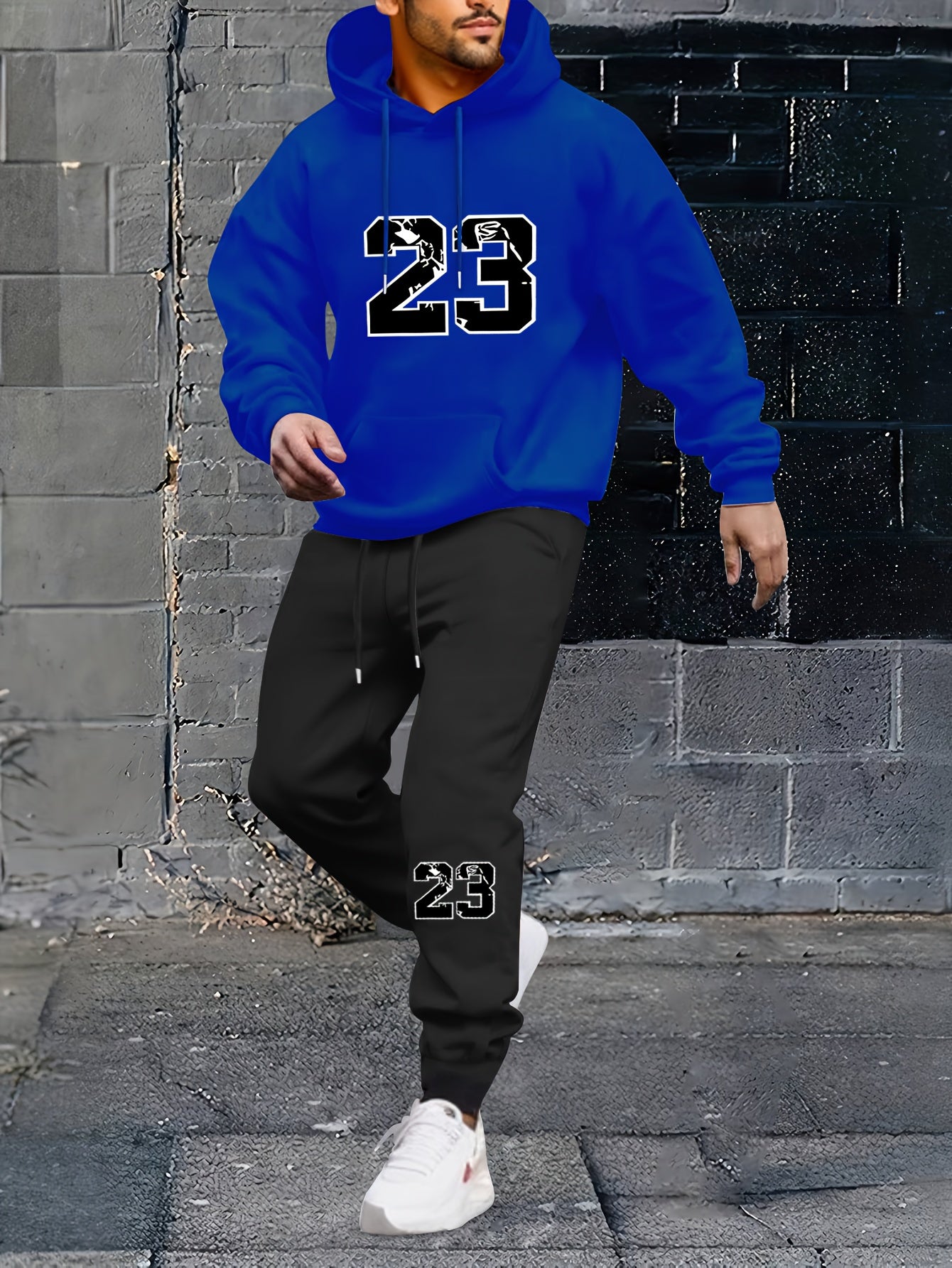Takis Print Men's Versatile And Trendy Men's Long Sleeve Street Casual Sports And Fashionable Hoodies With Kangaroo Pocket Sweatshirt And Sweatpants Two Piece Set, Suitable For Outdoor Sports, For Autumn And Winter