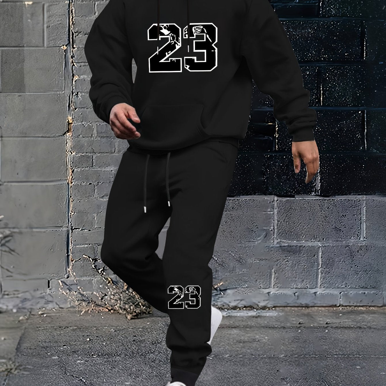 Takis Print Men's Versatile And Trendy Men's Long Sleeve Street Casual Sports And Fashionable Hoodies With Kangaroo Pocket Sweatshirt And Sweatpants Two Piece Set, Suitable For Outdoor Sports, For Autumn And Winter