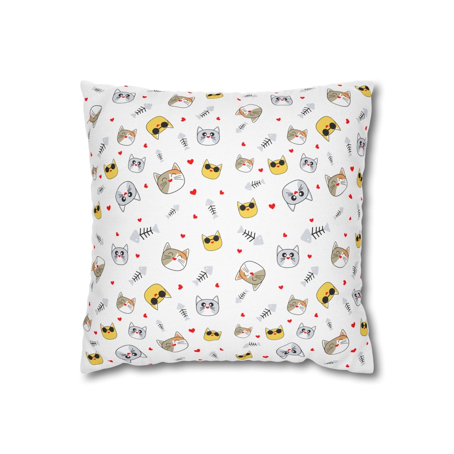 Cozy Cat-Themed Pillowcase, Fun Decorative Pillow Cover, Ideal for Cat Lovers, Home Décor, Perfect Gift for Cat Owners