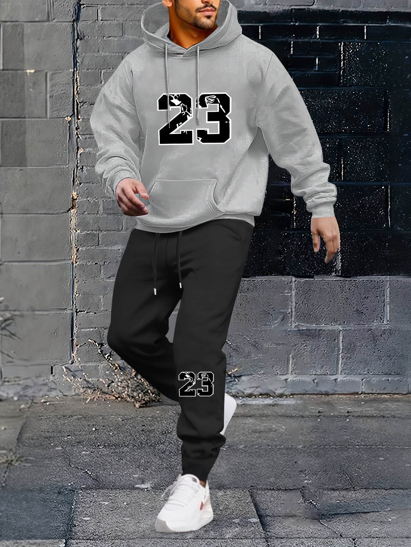 Takis Print Men's Versatile And Trendy Men's Long Sleeve Street Casual Sports And Fashionable Hoodies With Kangaroo Pocket Sweatshirt And Sweatpants Two Piece Set, Suitable For Outdoor Sports, For Autumn And Winter
