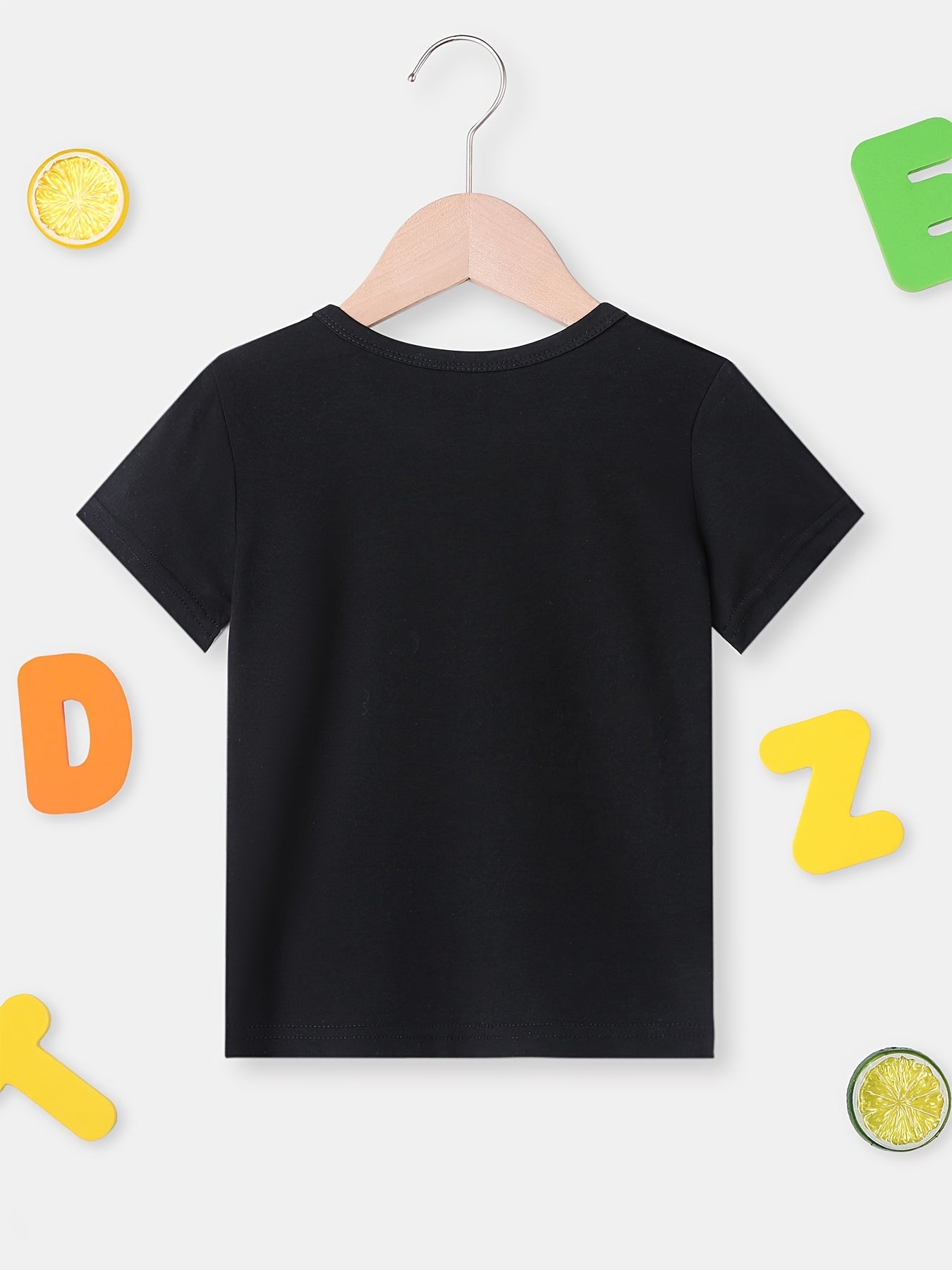 I Got My Daddy's Temper Print, Girls' Crew Neck Tees, Short Sleeve T-shirts For Spring And Summer, As Gifts For Girls