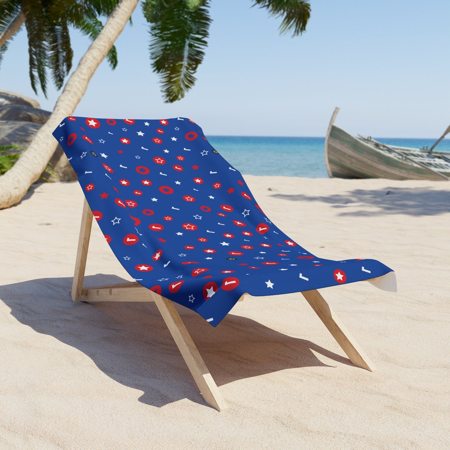 Patriotic Beach Towel, Red White and Blue Towel, Summer Towel, Poolside Towel, Fourth of July Gift