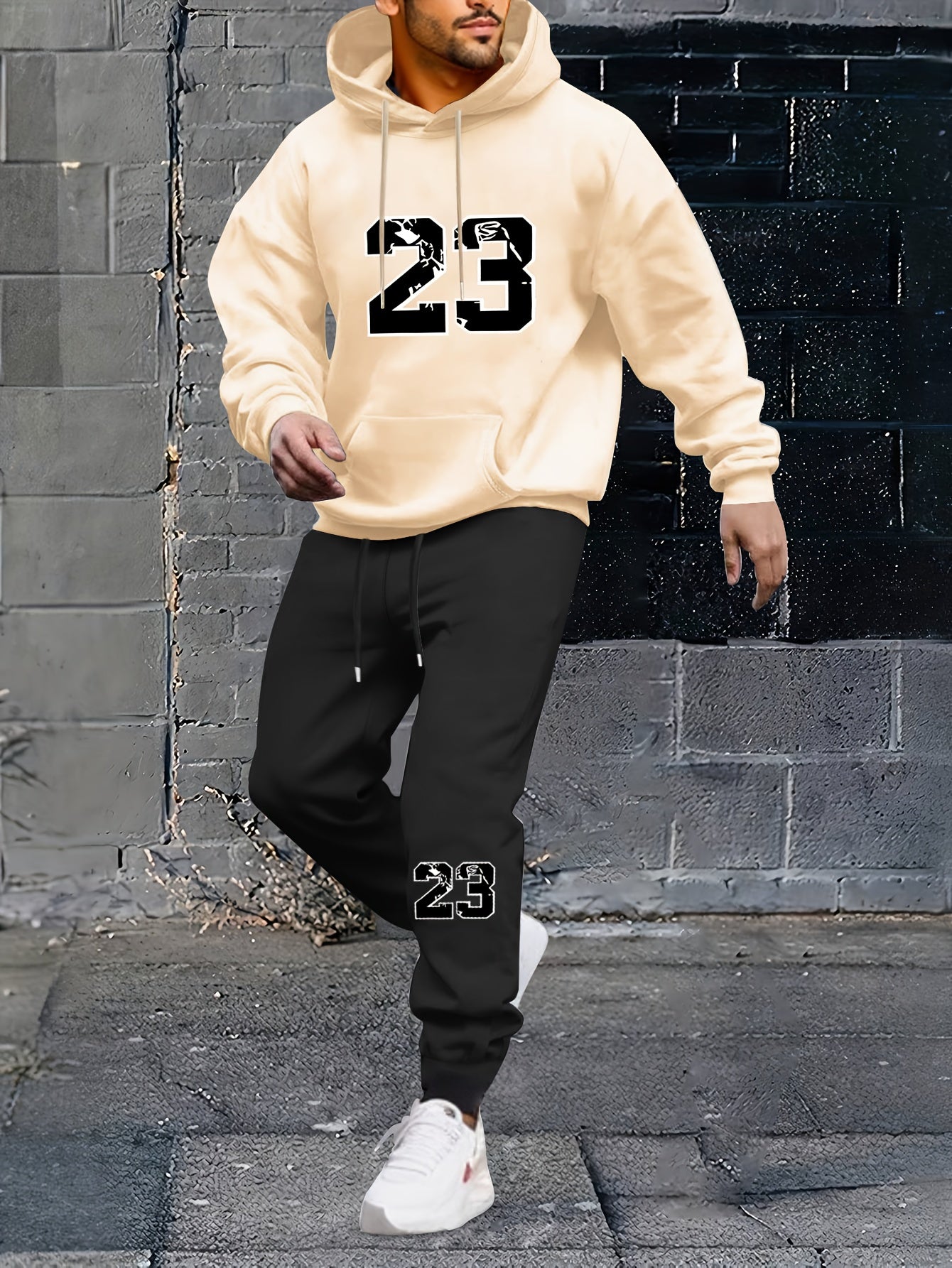 Takis Print Men's Versatile And Trendy Men's Long Sleeve Street Casual Sports And Fashionable Hoodies With Kangaroo Pocket Sweatshirt And Sweatpants Two Piece Set, Suitable For Outdoor Sports, For Autumn And Winter