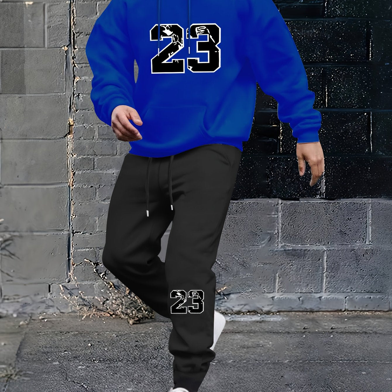 Takis Print Men's Versatile And Trendy Men's Long Sleeve Street Casual Sports And Fashionable Hoodies With Kangaroo Pocket Sweatshirt And Sweatpants Two Piece Set, Suitable For Outdoor Sports, For Autumn And Winter