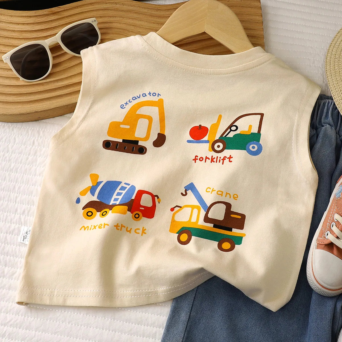 Boys Summer Sleeveless T-shirt Cotton Casual Vest